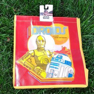 2/$10-Star Wars C3PO & R2D2 Reusable Tote Bag